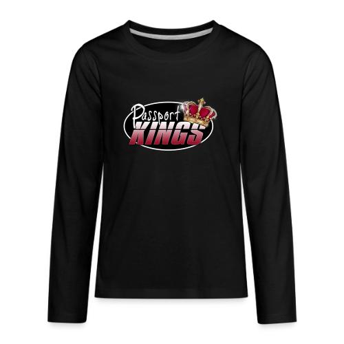 Passport Kings logo for dark shirts - Kids' Premium Long Sleeve T-Shirt