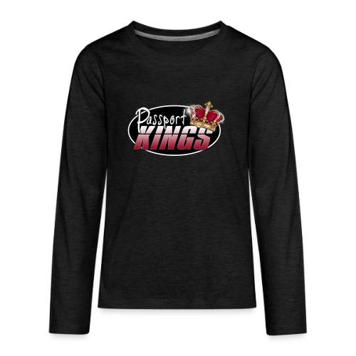 Passport Kings logo for dark shirts - Kids' Premium Long Sleeve T-Shirt
