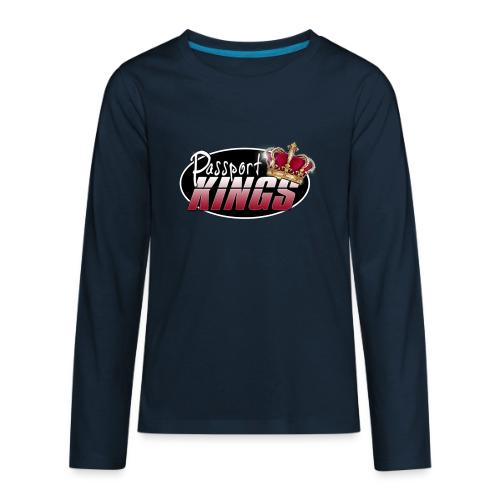 Passport Kings logo for dark shirts - Kids' Premium Long Sleeve T-Shirt