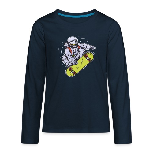 Skateboard Astronaut - Kids' Premium Long Sleeve T-Shirt