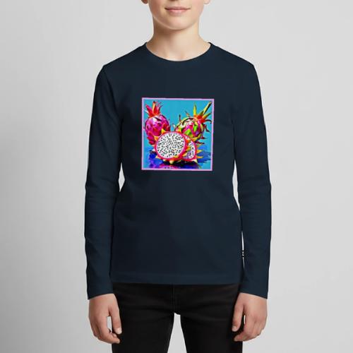 Exotic Dragon Fruit Art - Kids' Premium Long Sleeve T-Shirt