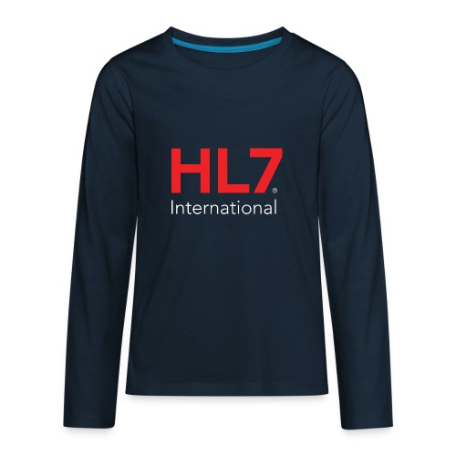 HL7 International Logo - Reverse - Kids' Premium Long Sleeve T-Shirt