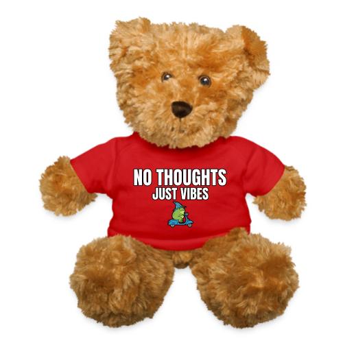 No Thoughts Just Vibes Funny Frog Shirt - Teddy Bear