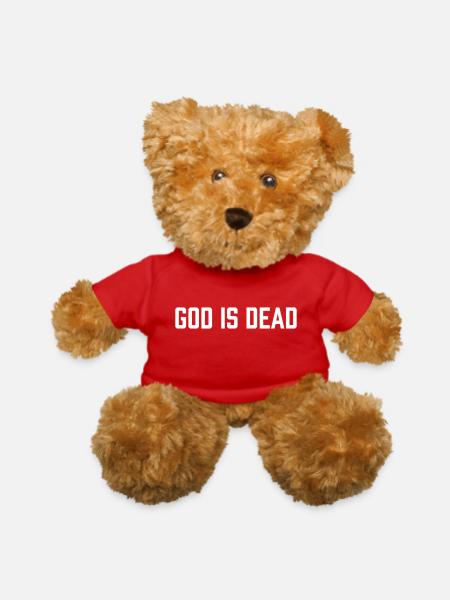Nihilist Philosophy God Is Dead Quote Atheist - Teddy Bear - red - Front