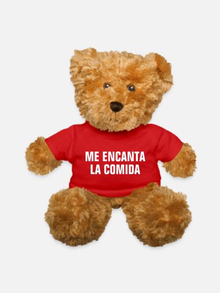 Me Encanta La Comida I Love Food In Spanish - Teddy Bear - red