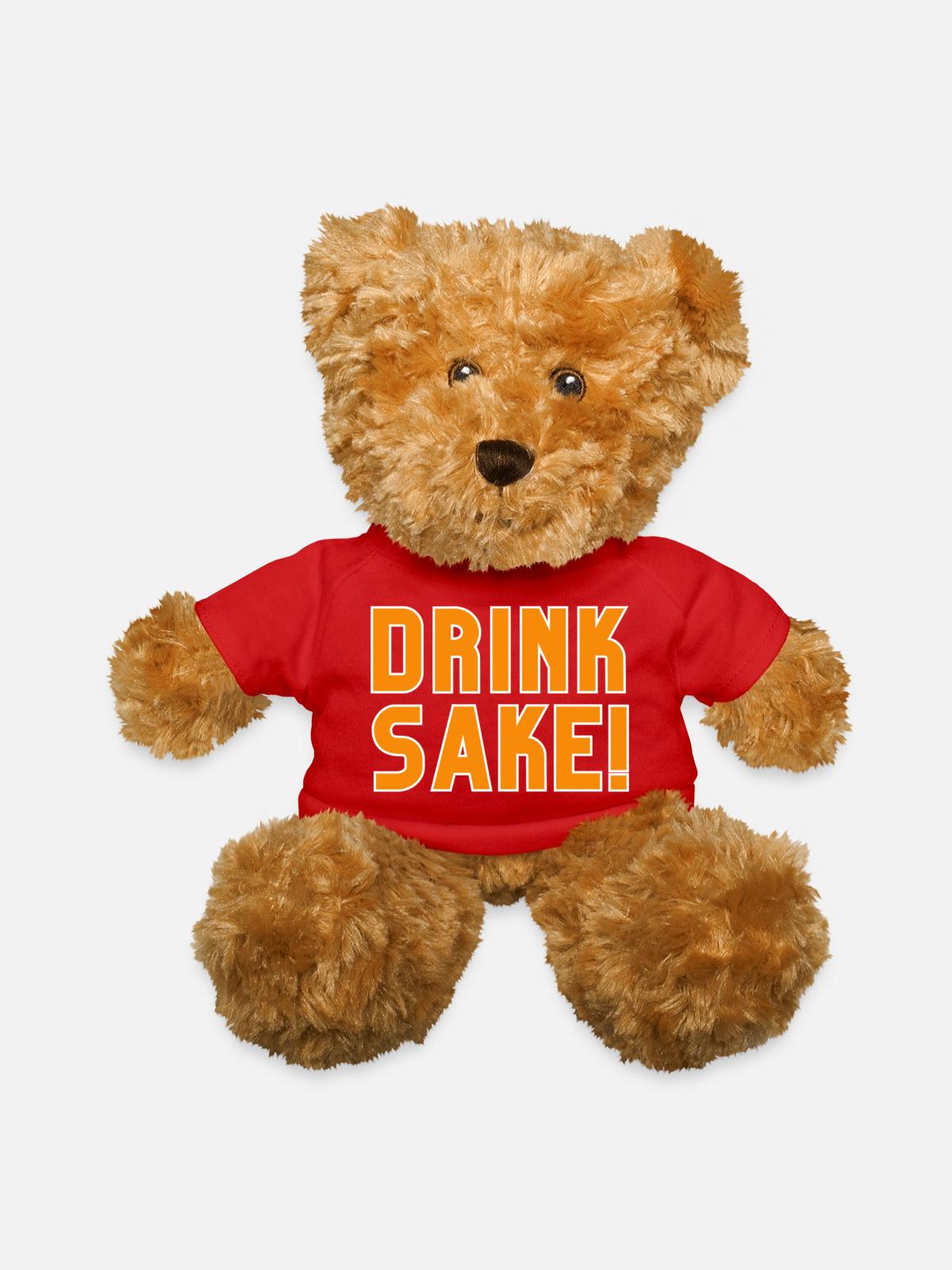 Drink Sake! - Teddy Bear - red - Front