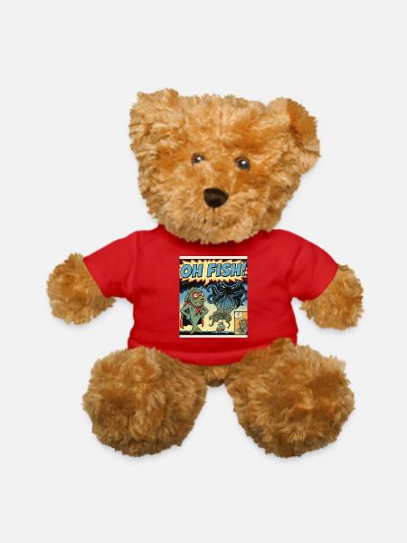 Oh Fish - Teddy Bear - red - Front