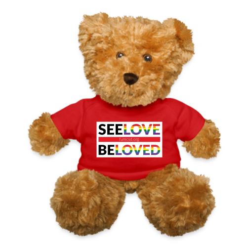 FUMCSD See Love, Be Loved: white design background - Teddy Bear