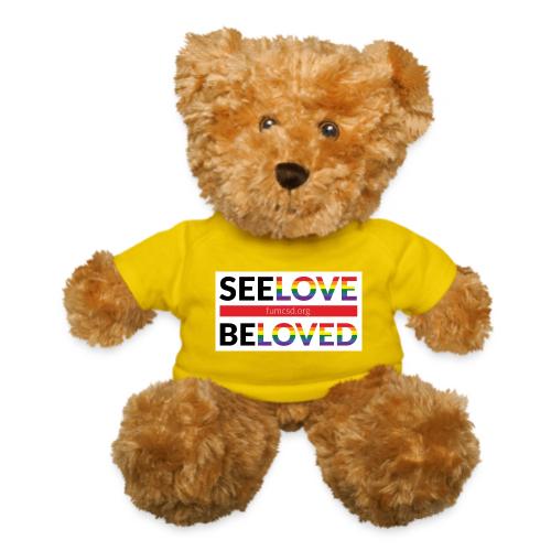 FUMCSD See Love, Be Loved: white design background - Teddy Bear