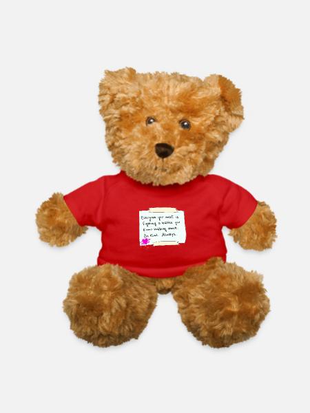 Be kind,motivational quotes for life - Teddy Bear - red - Front