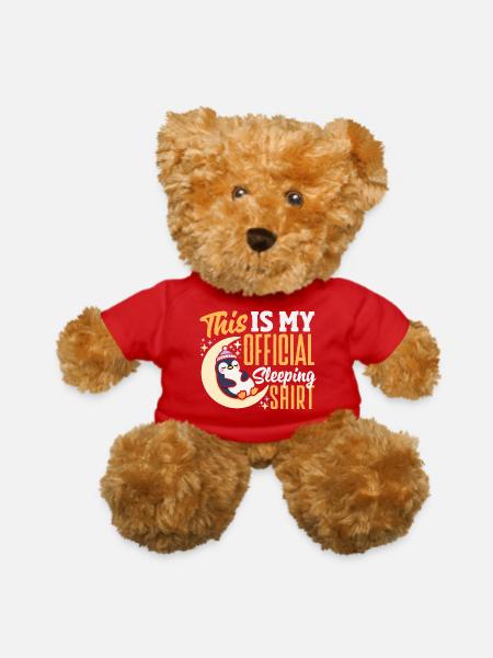 Adorable Penguin Graphic for Penguin Lovers - Teddy Bear - red - Front