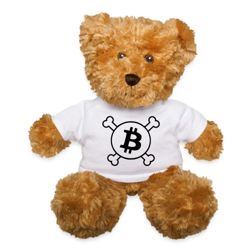 btc pirateflag jolly roger bitcoin pirate flag - Teddy Bear