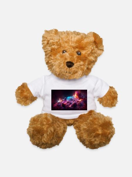 Fantastic Nebula Abstract Space 1 - Teddy Bear - white - Front
