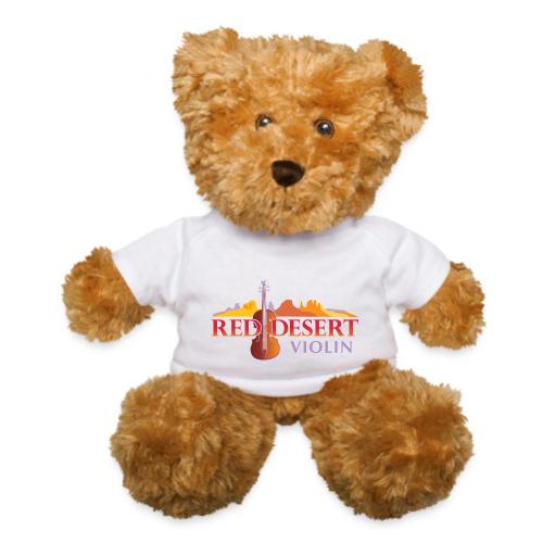 Red Desert Violin- Red Text, Cut-Out. - Teddy Bear