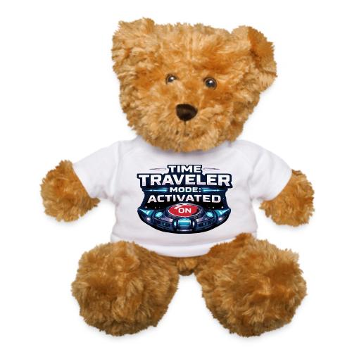 Time Traveler Mode – Futuristic Neon Sci-Fi Tee - Teddy Bear