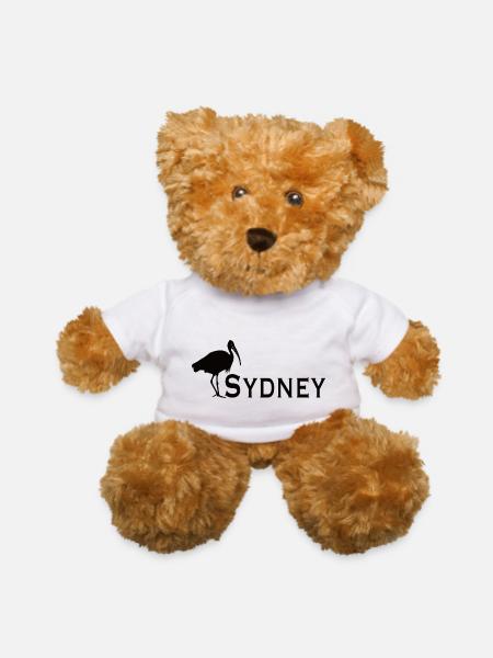 Bin Chicken Sydney - Teddy Bear - white - Front