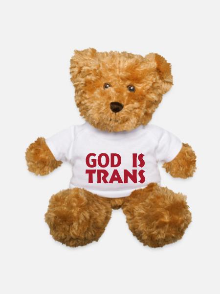 God Is Trans - Teddy Bear - white - Front