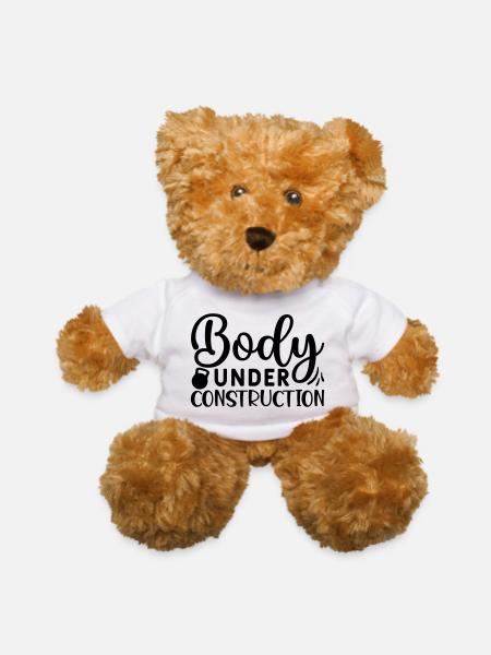 body under construction - Teddy Bear - white - Front