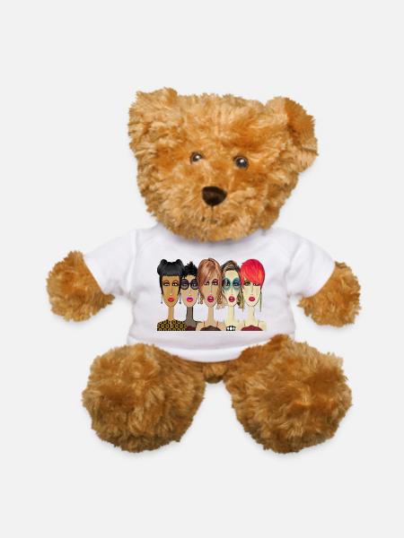 Miami Vibes – Stylish Women Illustration - Teddy Bear - white
