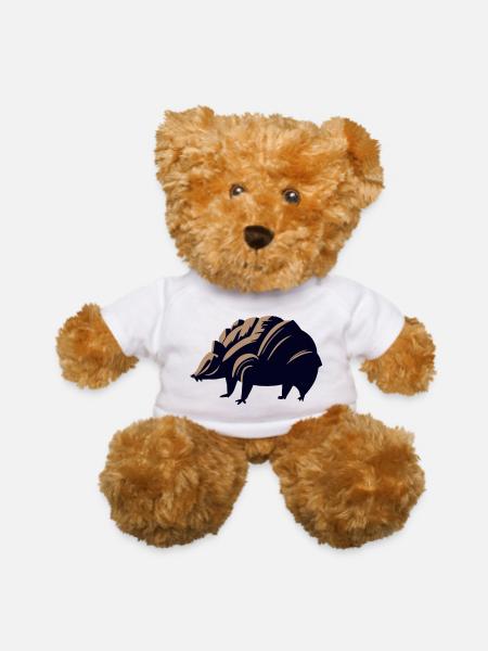 prehistoric armadillo with fangs vector - Teddy Bear - white - Front