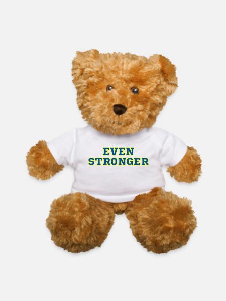 EVEN STRONGER - Teddy Bear - white - Front