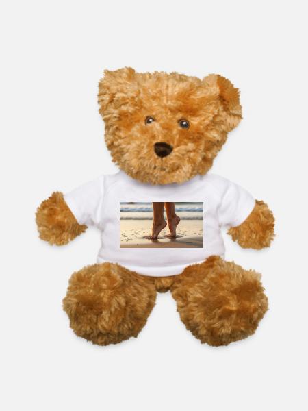 Female beach feet - Teddy Bear - white - Front
