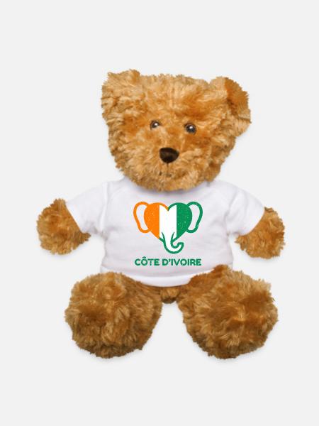 Côte d'Ivoire Elephant Ivorian Pride Ivory Coast - Teddy Bear - white - Front