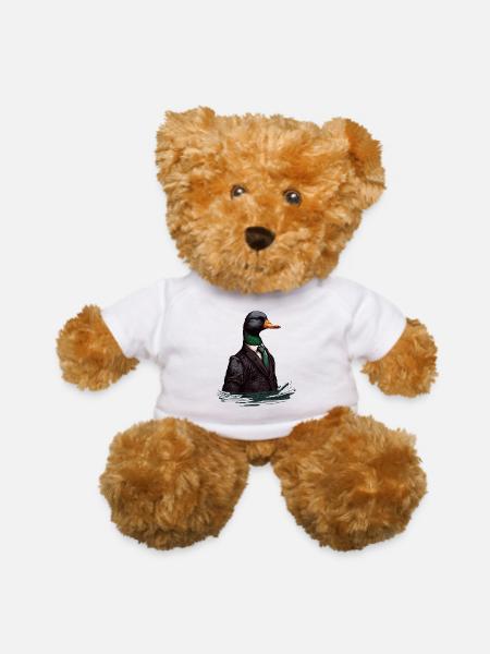Duck in feather Suit - Teddy Bear - white - Front
