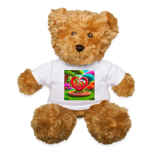 Triple heart landscape, nature, love, happiness - Teddy Bear