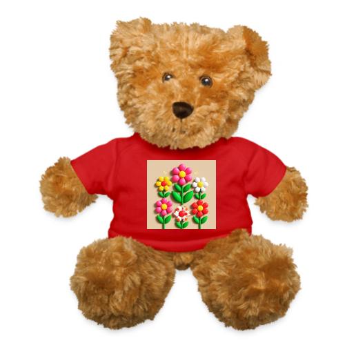 3D Flowers and Butterflies in Amber, Floral Design - Teddy Bear
