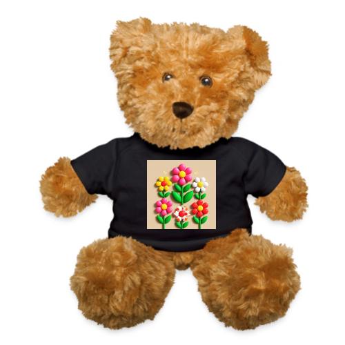 3D Flowers and Butterflies in Amber, Floral Design - Teddy Bear