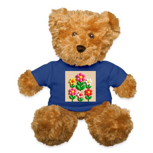 3D Flowers and Butterflies in Amber, Floral Design - Teddy Bear