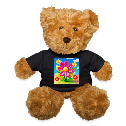 Pink Floral Peace | Sky & Nature Design - Teddy Bear