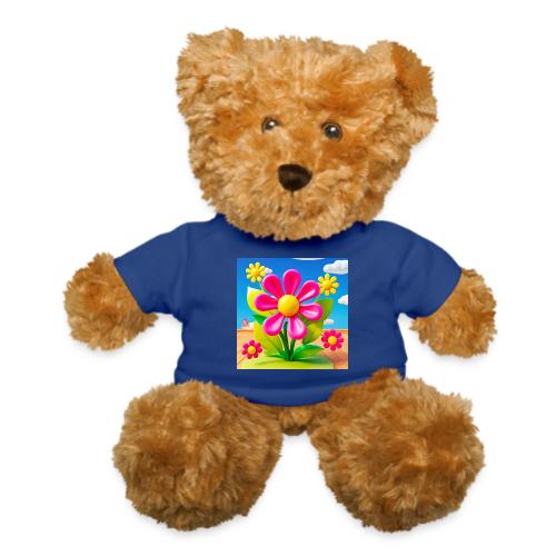 Pink Floral Peace | Sky & Nature Design - Teddy Bear