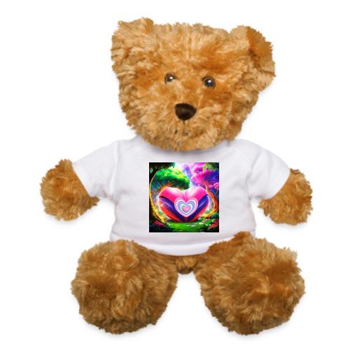 Double heart, fantasy, landscapes enjoy the magic - Teddy Bear