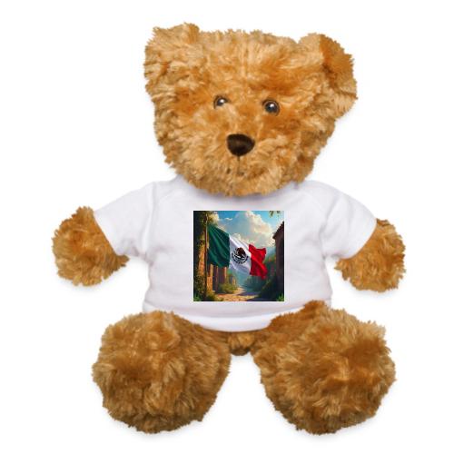 Mexican flag in Magical Town and Nature - Teddy Bear
