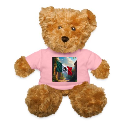 Mexican flag in Magical Town and Nature - Teddy Bear
