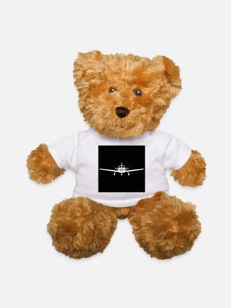 Plane Front view - Teddy Bear - white - Front