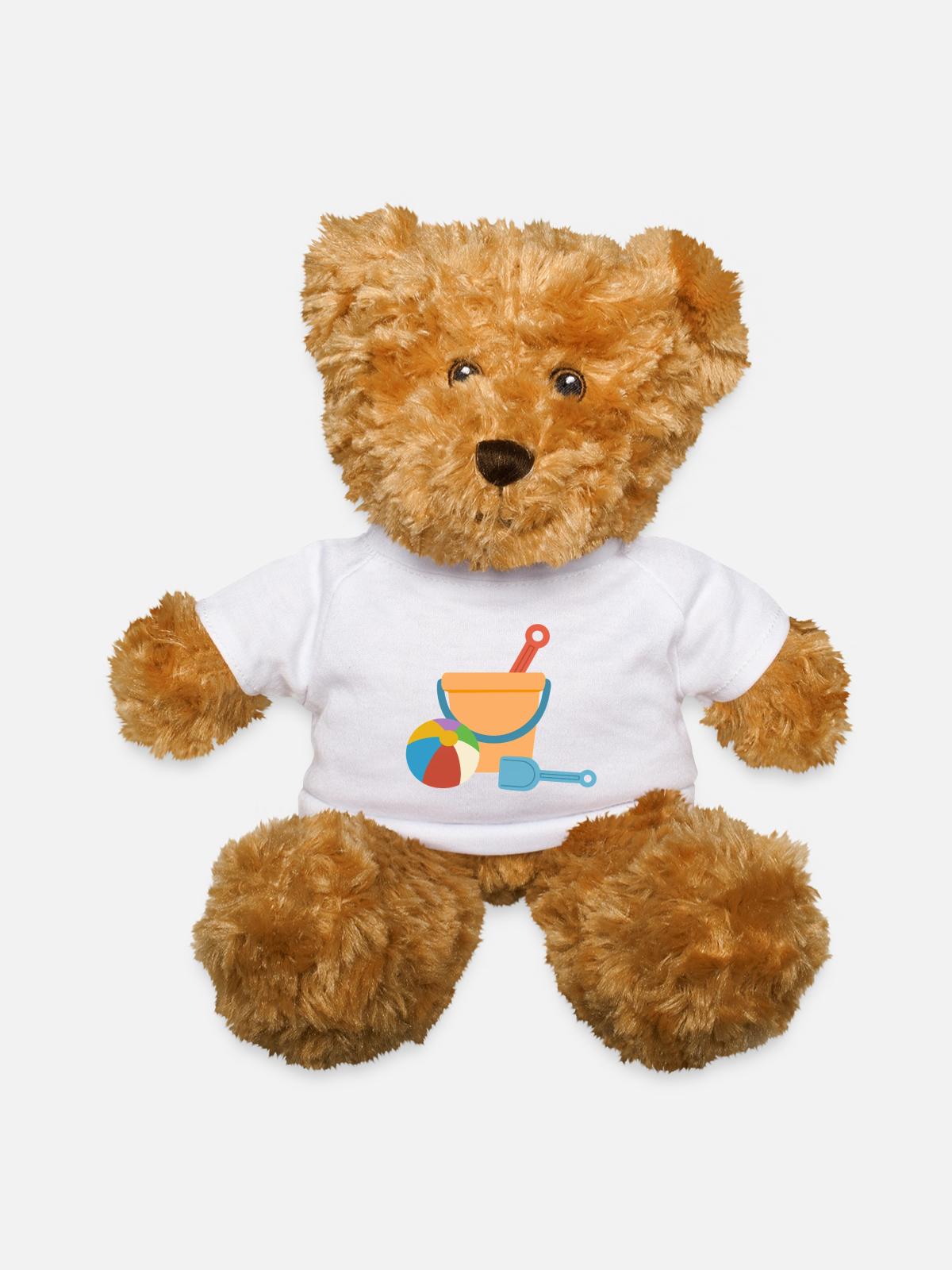Beach Bucket Playset - Teddy Bear - white - Front