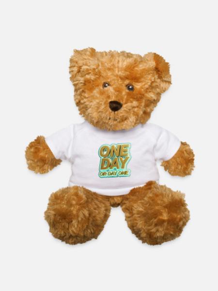 One Day Or Day One - Teddy Bear - white - Front