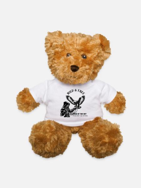 Wings of Freedom Hooded Ranger Eagle T-Shirt - Teddy Bear - white - Front
