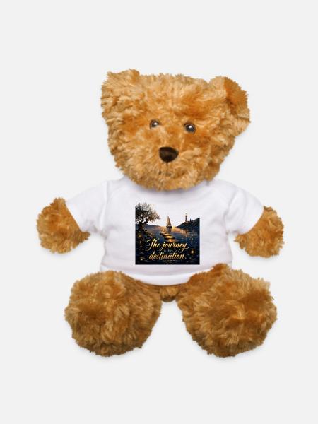 The Journey Is The Destination - Teddy Bear - white - Front