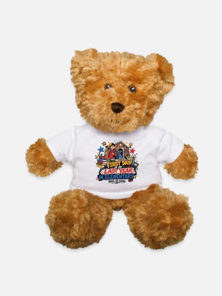 First Day of Last Year – Elementary School - Teddy Bear - white - Front