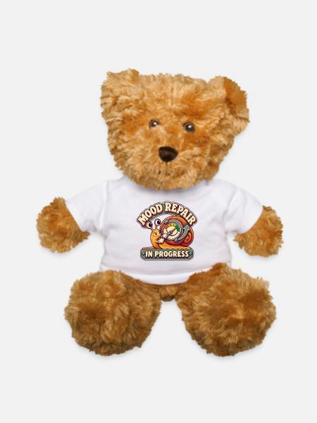 Wood Repair In Progress - Teddy Bear - white - Front