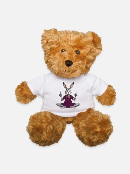 Donkey Yoga / Yogi Donkey - Teddy Bear - white - Front