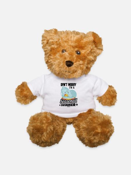 To swim - Teddy Bear - white - Front