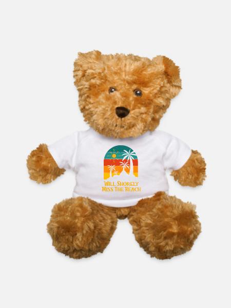 Will Shorely Miss The Beach Summer Trip Tropical - Teddy Bear - white - Front