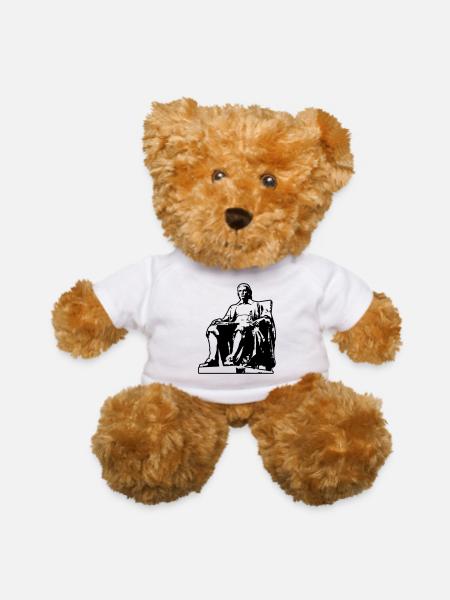 Statue of John Harvard - Teddy Bear - white - Front