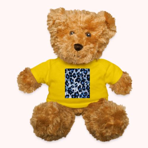 blue ank black leopard pattern - Teddy Bear