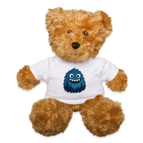 Whimsical Blue Forest Monster – Cute Cartoon Night - Teddy Bear
